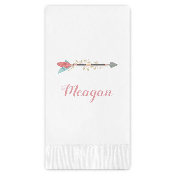 Custom Tribal Arrows Guest Napkins - Full Color - Embossed Edge (Personalized)
