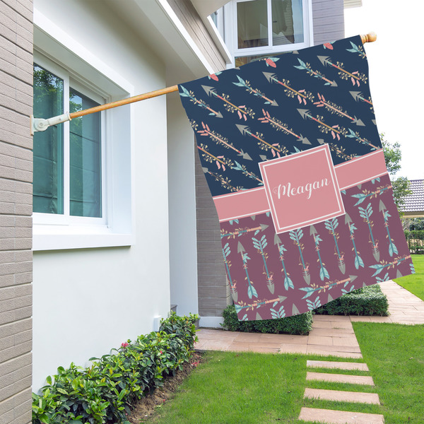 Tribal Arrows House Flags - Double Sided - LIFESTYLE