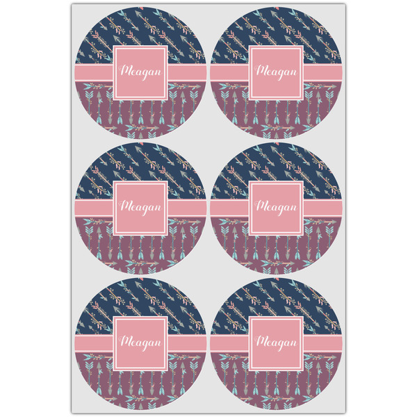 Tribal Arrows Icing Circle - Large - Set of 6