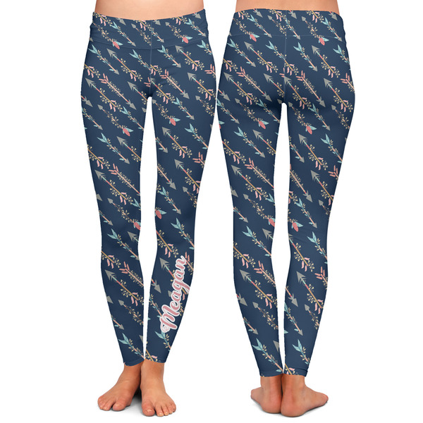 Tribal Arrows Ladies Leggings - Front and Back