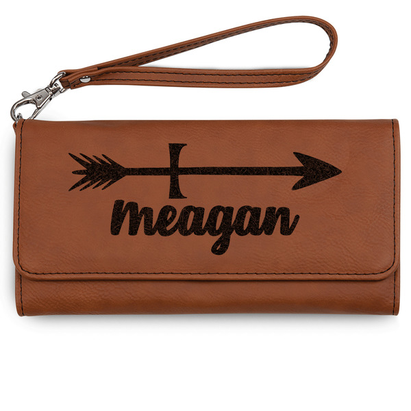 Custom Tribal Arrows Ladies Leatherette Wallet - Laser Engraved (Personalized)