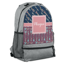 Tribal Arrows Backpack - Grey (Personalized)