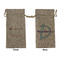 Tribal Arrows Large Burlap Gift Bags - Front & Back