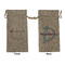 Tribal Arrows Large Burlap Gift Bag - Front & Back (Personalized)
