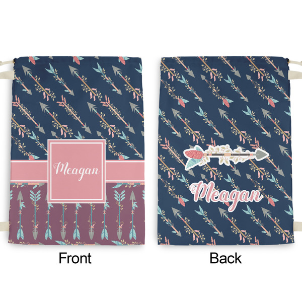 Tribal Arrows Large Laundry Bag - Front & Back View