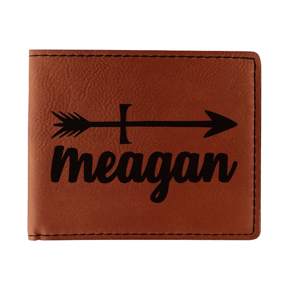 Custom Tribal Arrows Leatherette Bifold Wallet (Personalized)