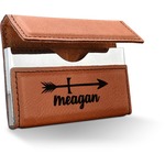 Tribal Arrows Leatherette Business Card Holder - Single Sided (Personalized)