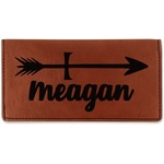 Tribal Arrows Leatherette Checkbook Holder - Double Sided (Personalized)