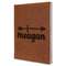 Tribal Arrows Leather Sketchbook - Large - Double Sided - Angled View