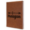 Tribal Arrows Leather Sketchbook - Large - Single Sided - Angled View