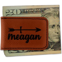 Tribal Arrows Leatherette Magnetic Money Clip (Personalized)