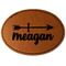 Tribal Arrows Faux Leather Iron On Patch - Oval (Personalized)
