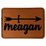 Tribal Arrows Faux Leather Iron On Patch - Rectangle (Personalized)