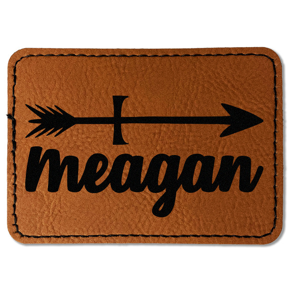 Custom Tribal Arrows Faux Leather Iron On Patch - Rectangle (Personalized)