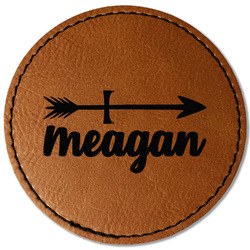 Tribal Arrows Faux Leather Iron On Patch - Round (Personalized)