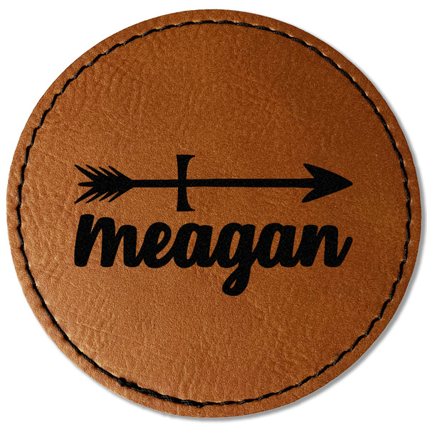 Custom Tribal Arrows Faux Leather Iron On Patch - Round (Personalized)
