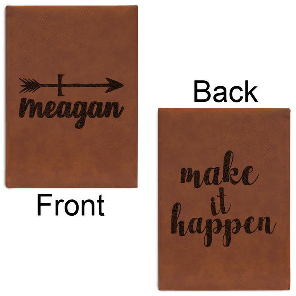 Tribal Arrows Leatherette Sketchbooks - Large - Double Sided - Front & Back View