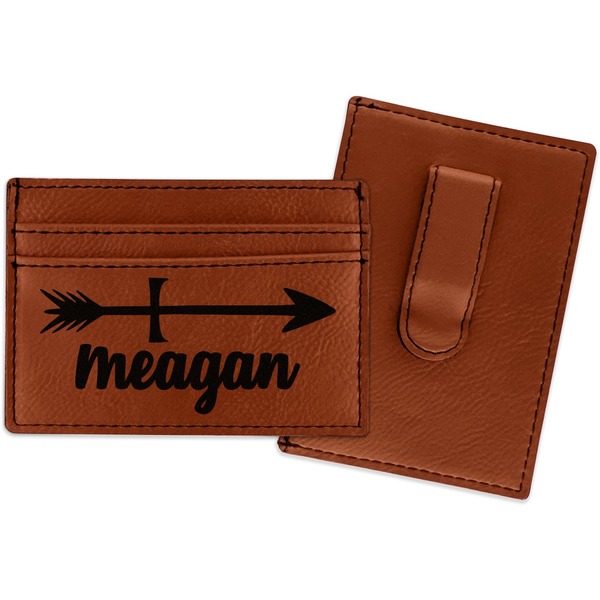 Custom Tribal Arrows Leatherette Wallet with Money Clip (Personalized)