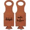 Tribal Arrows Leatherette Wine Tote Double Sided - Front and Back