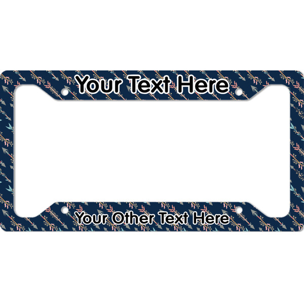 Custom Tribal Arrows License Plate Frame - Style A (Personalized)