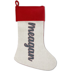 Tribal Arrows Red Linen Stocking (Personalized)
