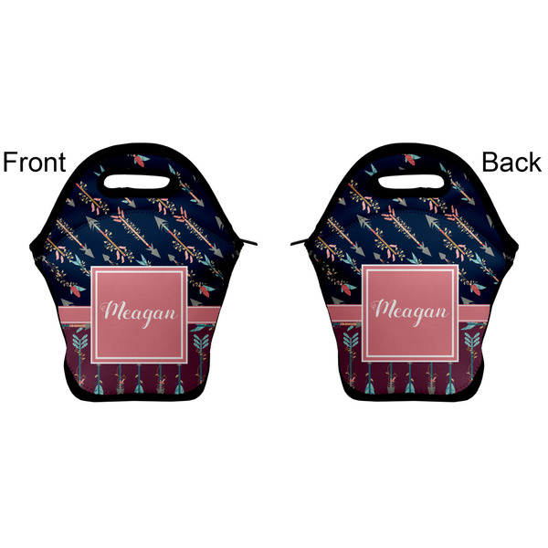 Tribal Arrows Lunch Bag - Front and Back
