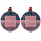 Tribal Arrows Metal Ball Ornament - Front and Back
