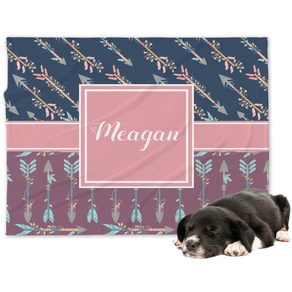 Custom Tribal Arrows Dog Blanket - Large (Personalized)