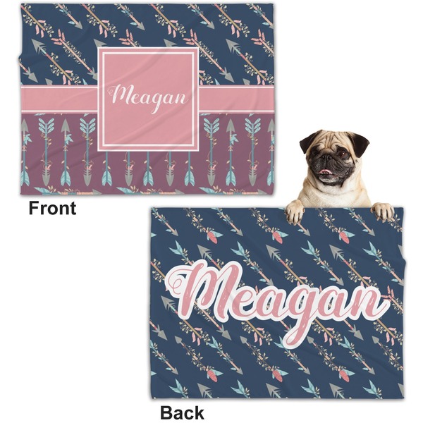 Tribal Arrows Microfleece Dog Blanket - Regular - Front & Back