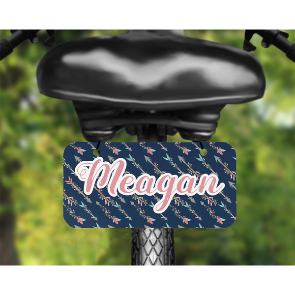 Tribal Arrows Mini License Plate on Bicycle - LIFESTYLE Two holes