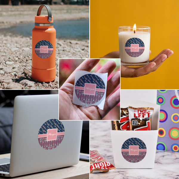 Tribal Arrows Multipurpose Round Labels - In Context