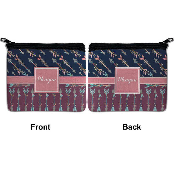 Tribal Arrows Neoprene Coin Purse - Front & Back (APPROVAL)
