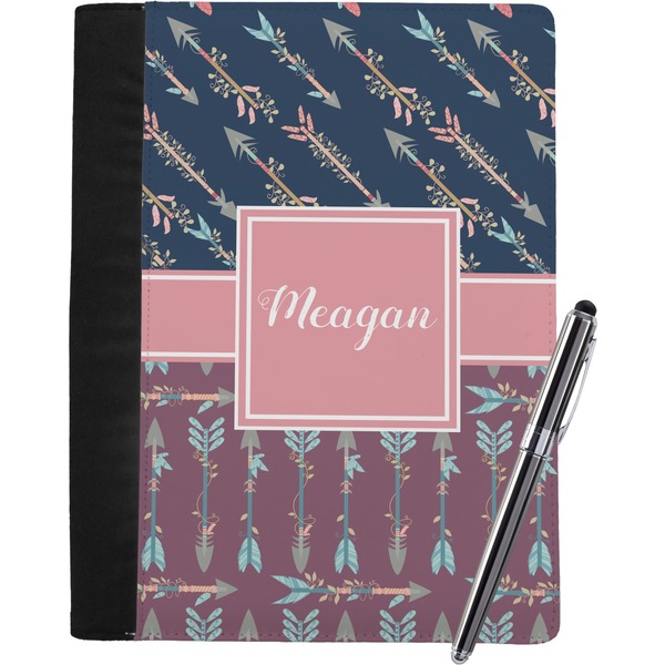 Custom Tribal Arrows Notebook Padfolio - Large w/ Name or Text