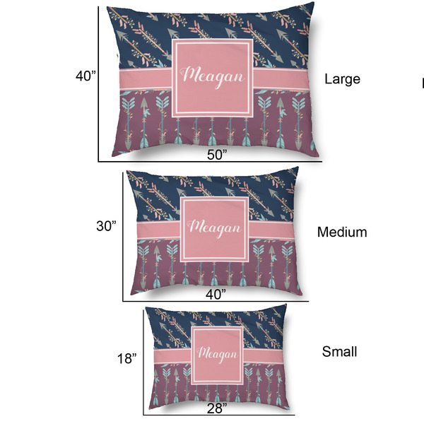 Tribal Arrows Outdoor Dog Beds - SIZE CHART