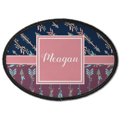 Tribal Arrows Iron On Oval Patch w/ Name or Text