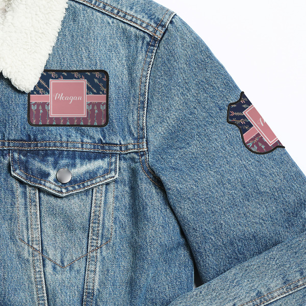 Tribal Arrows Patches Lifestyle Jean Jacket Detail