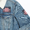 Tribal Arrows Patches Lifestyle Jean Jacket Detail