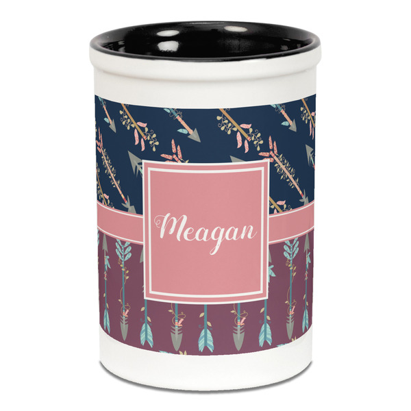 Tribal Arrows Pencil Holder - Black