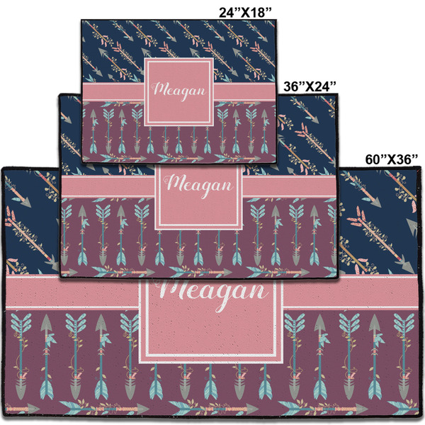 Tribal Arrows Personalized Door Mat - Group Parent IMF