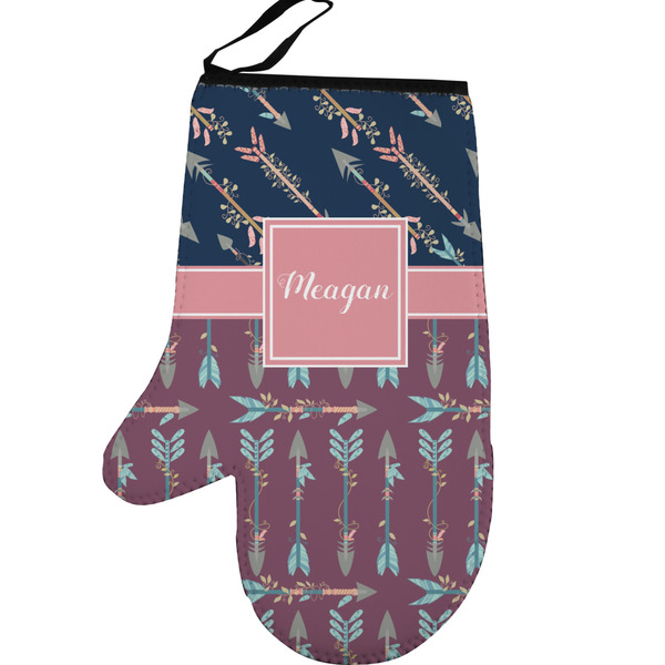 Tribal Arrows Personalized Oven Mitt - Left