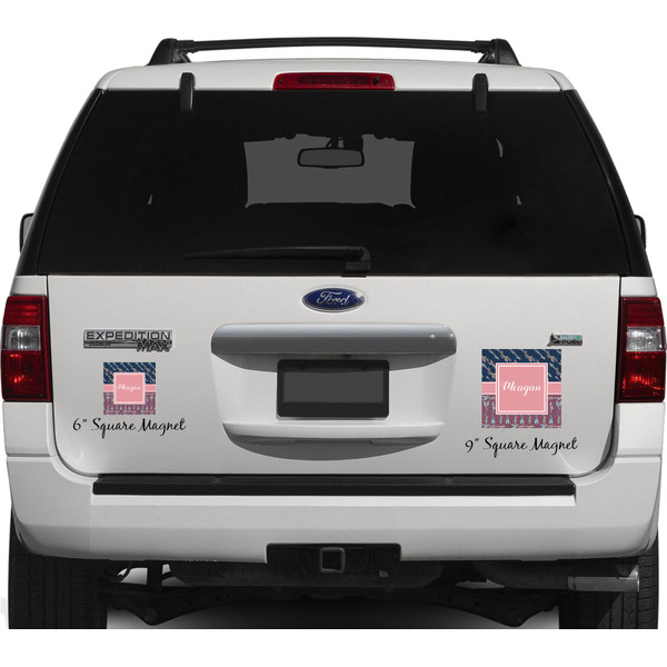 Tribal Arrows Personalized Square Car Magnets on Ford Explorer