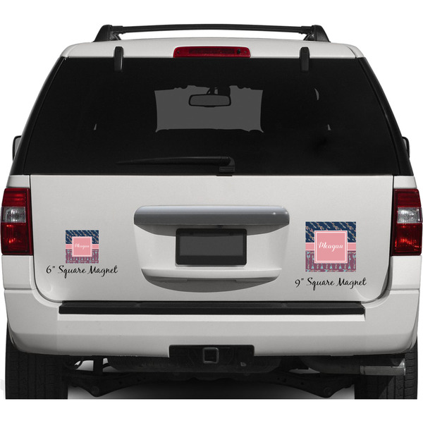 Tribal Arrows Personalized Square Car Magnets on Ford Explorer
