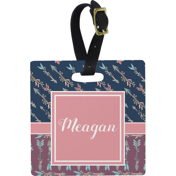 Tribal Arrows Personalized Square Luggage Tag