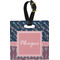 Tribal Arrows Plastic Luggage Tag - Square w/ Name or Text