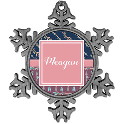 Tribal Arrows Vintage Snowflake Ornament (Personalized)