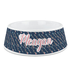 Tribal Arrows Plastic Dog Bowl (Personalized)