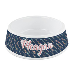 Tribal Arrows Plastic Dog Bowl - Small (Personalized)