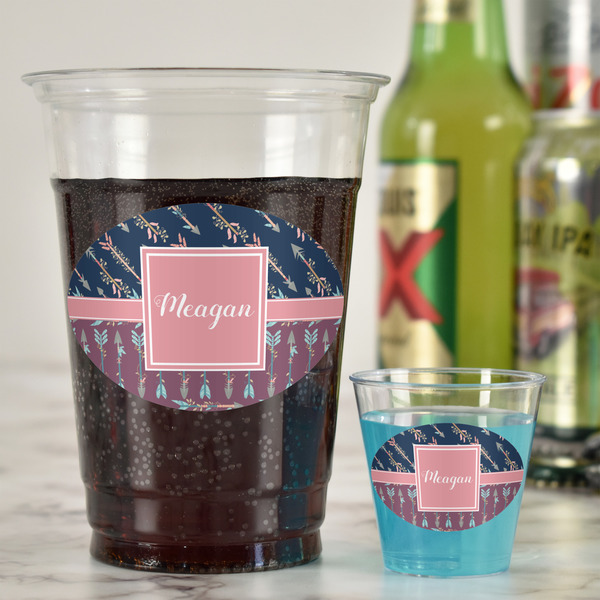 Tribal Arrows Plastic Shot Glasses - In Context