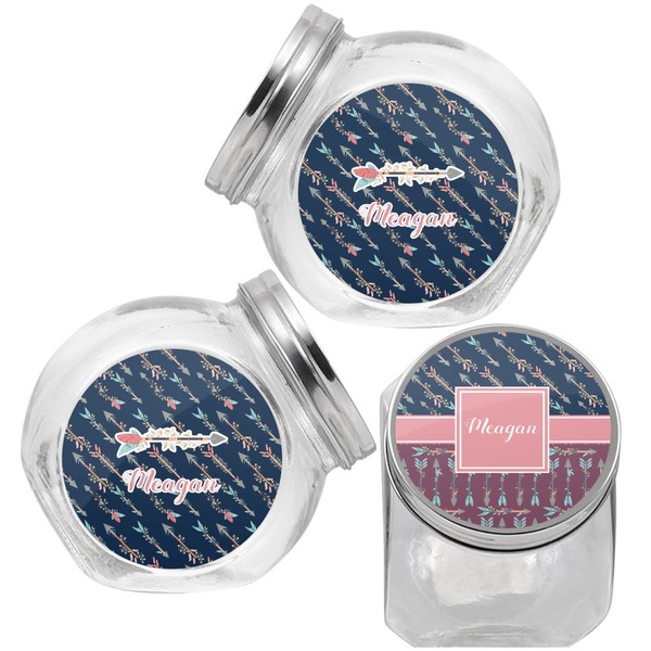 Tribal Arrows Puppy Treat Jar - Top Left Right