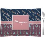 Tribal Arrows Glass Rectangular Appetizer / Dessert Plate (Personalized)